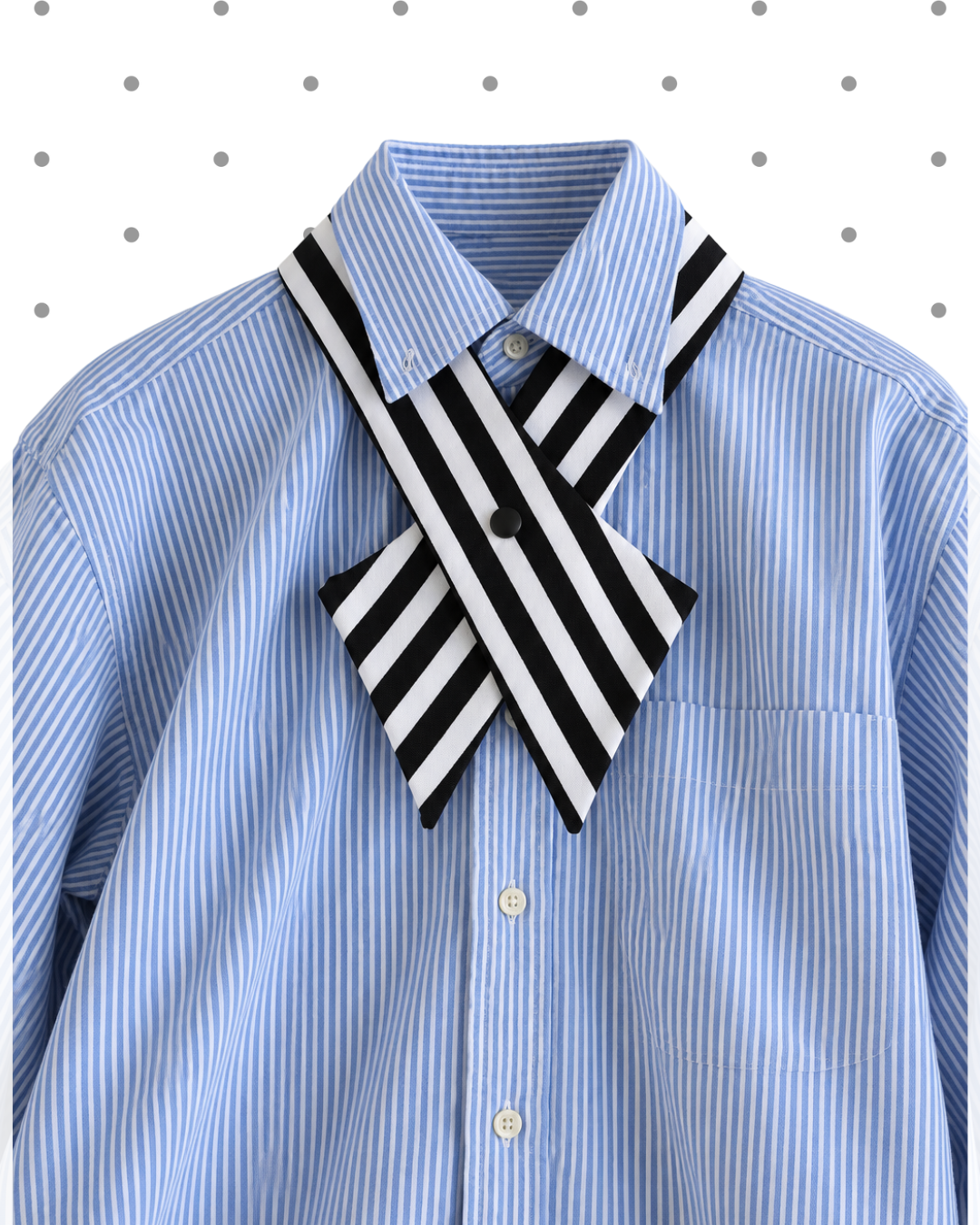 Striped Crossover Bow Tie