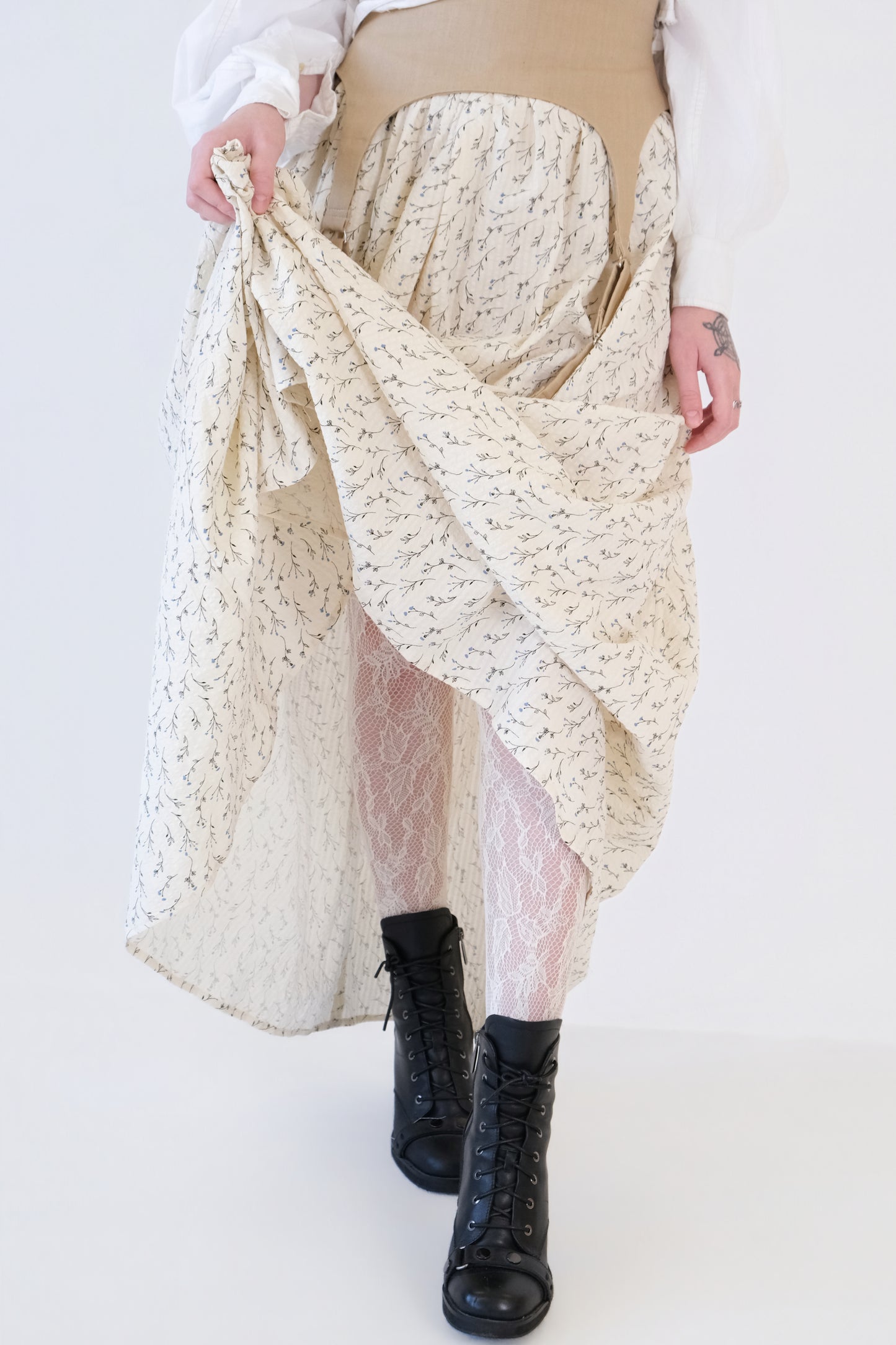 Beige Garter Skirt