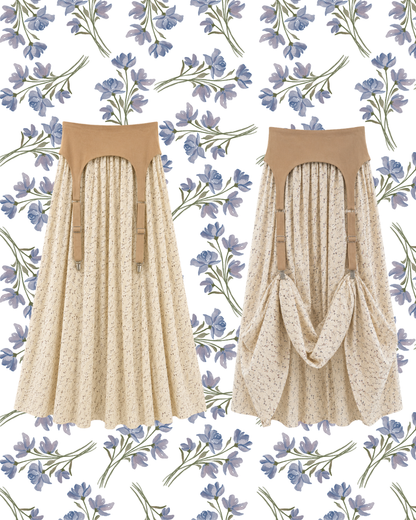 Beige Garter Skirt