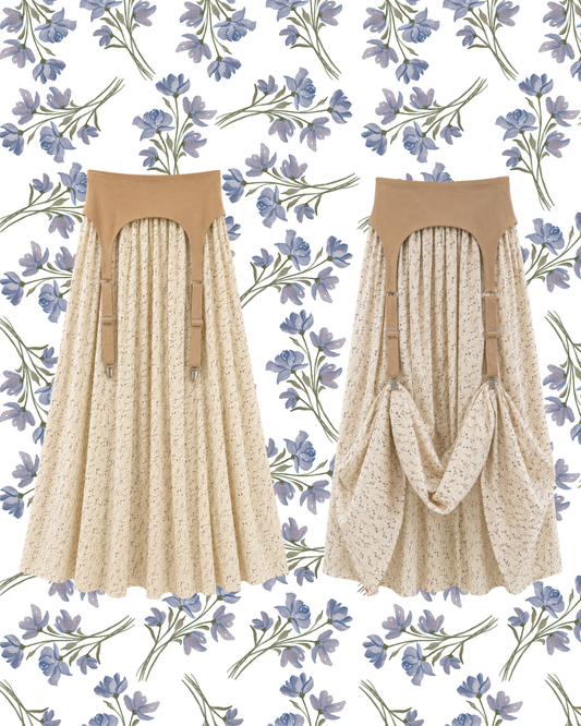 Beige Garter Skirt