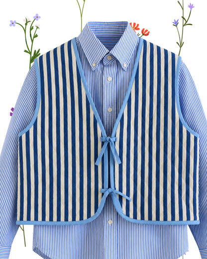 Blue Quilted Vest