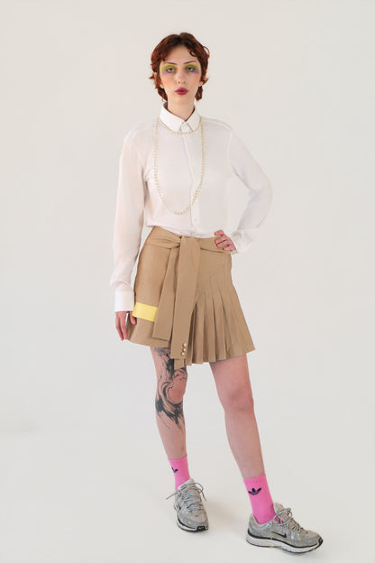 Desert Asymmetrical Pleated Skirt