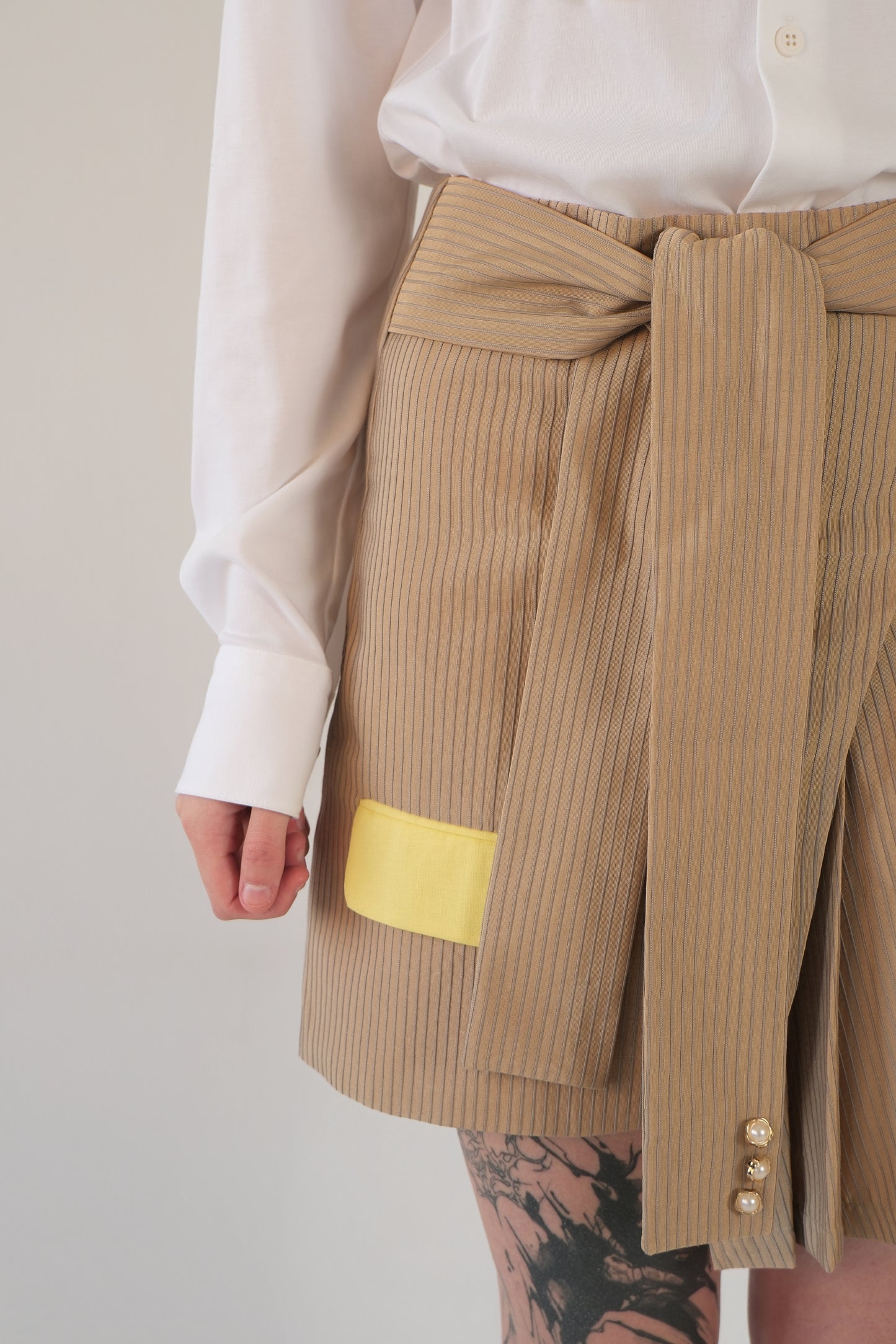 Desert Asymmetrical Pleated Skirt