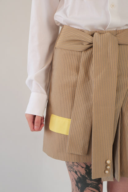 Desert Asymmetrical Pleated Skirt
