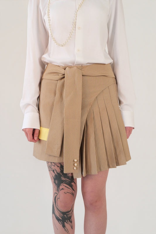 Desert Asymmetrical Pleated Skirt