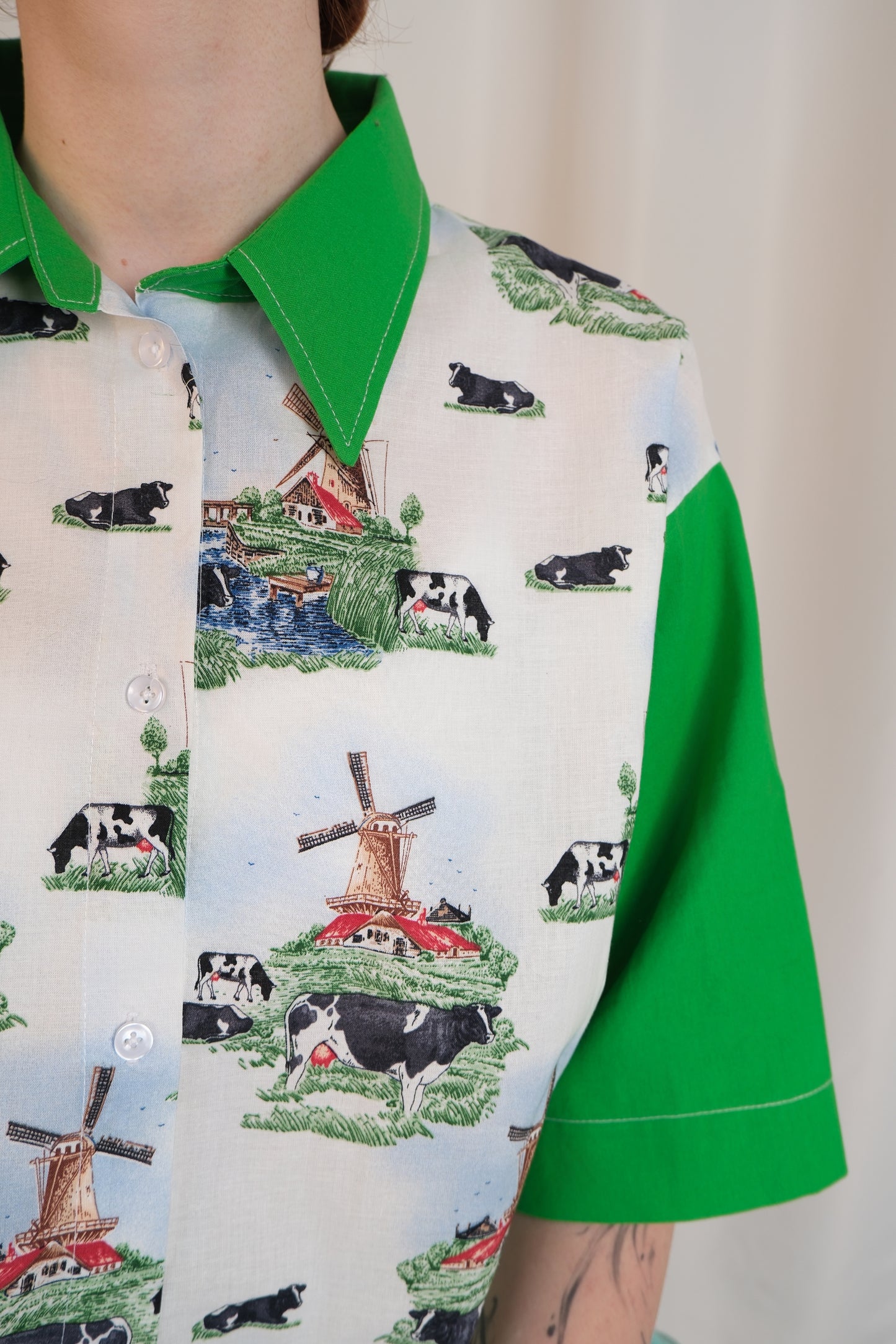 Cows Crop Shirt