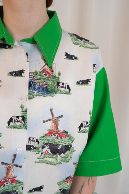 Cows Crop Shirt