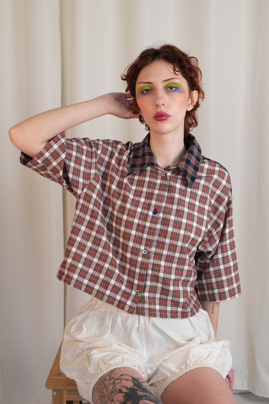 Plaid Crop Shirt