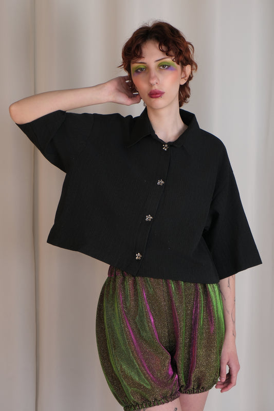 Noir Crop Shirt