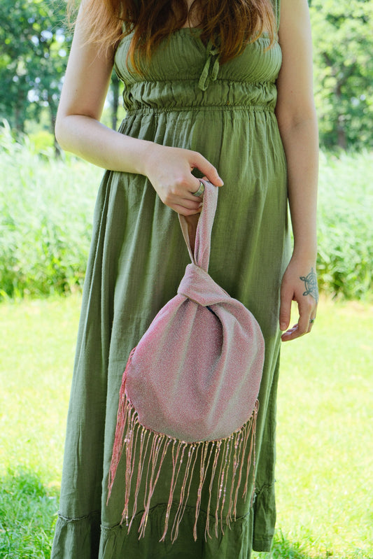 Large Blush Pink Knot Bag