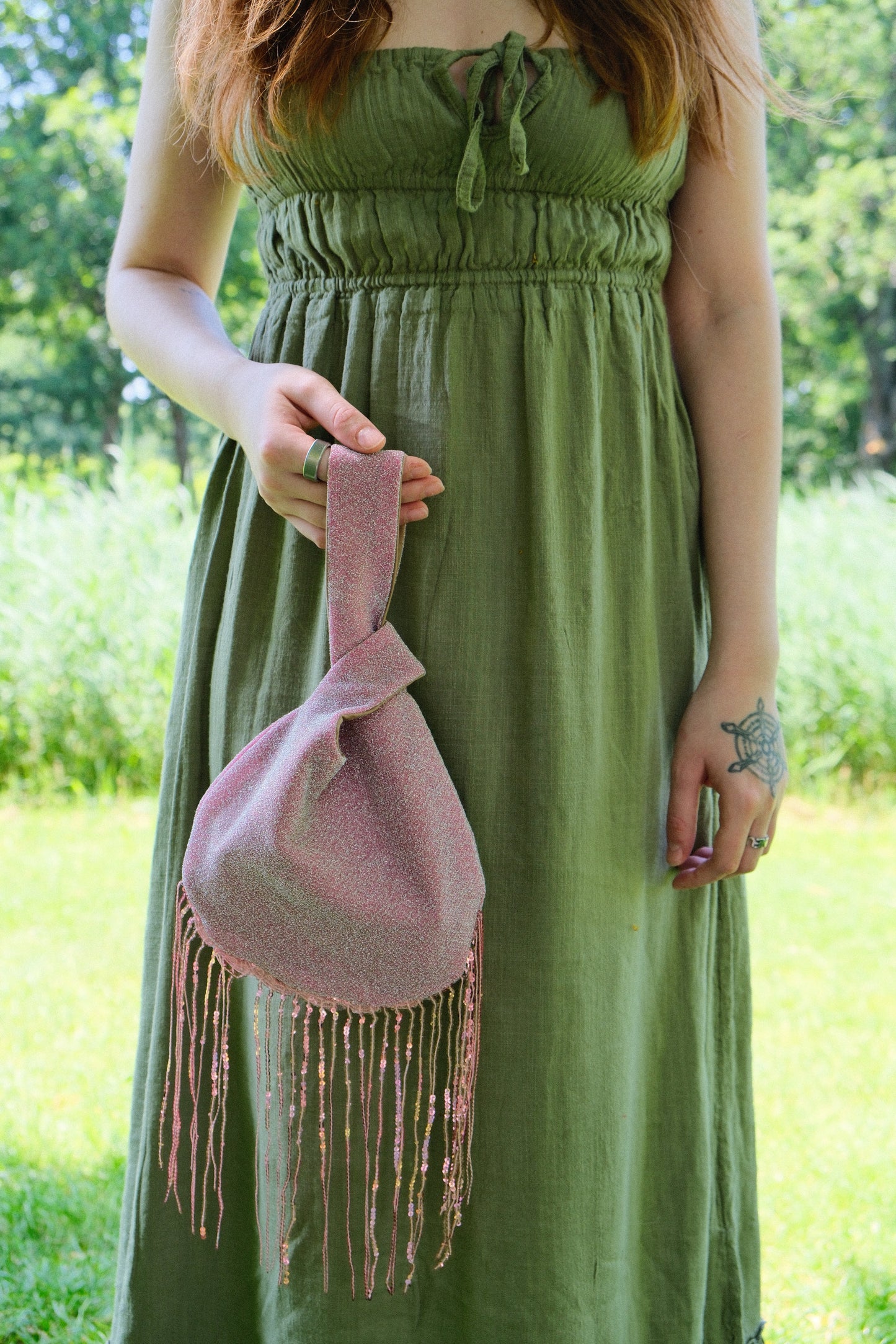Small Blush Pink Knot Bag