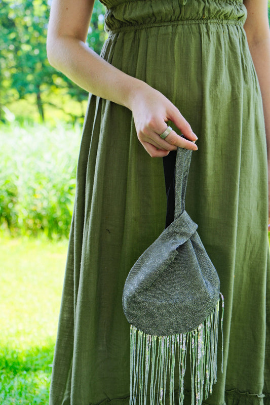 Small Silver Knot Bag
