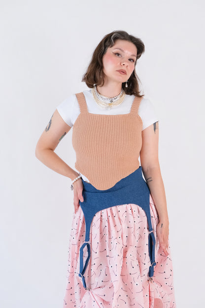 Peach Crocheted Corset