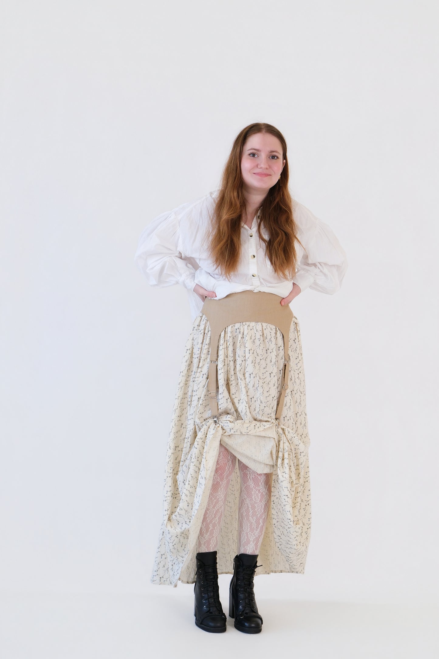 Beige Garter Skirt
