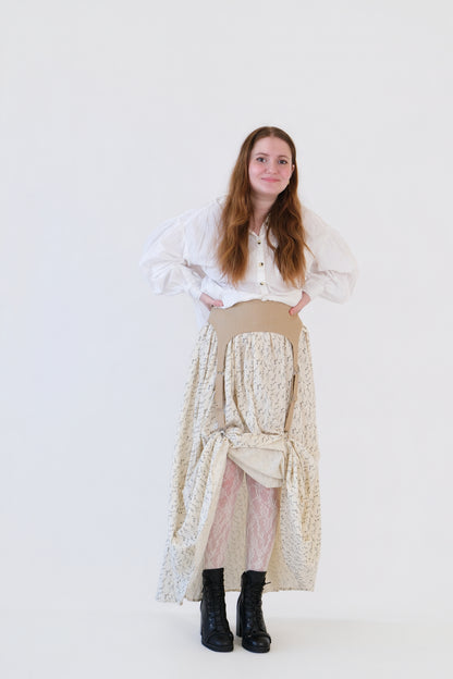 Beige Garter Skirt
