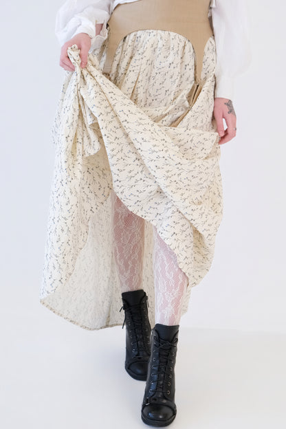 Beige Garter Skirt